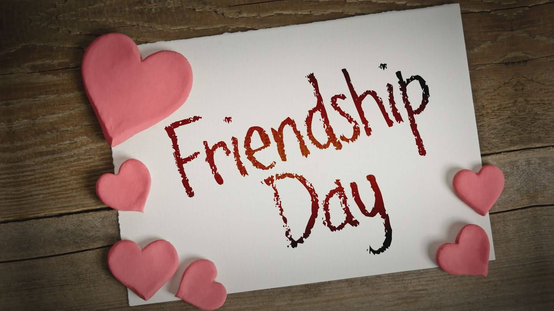 Friendship Day Greeting Card With Hearts - Heart - HD Wallpaper 