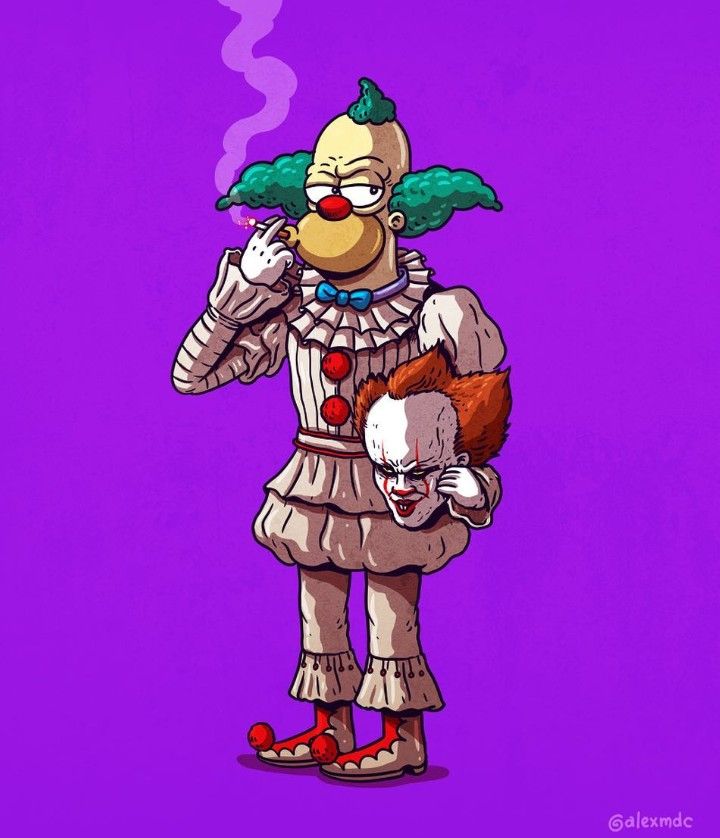 Krusty The Clown Art - HD Wallpaper 