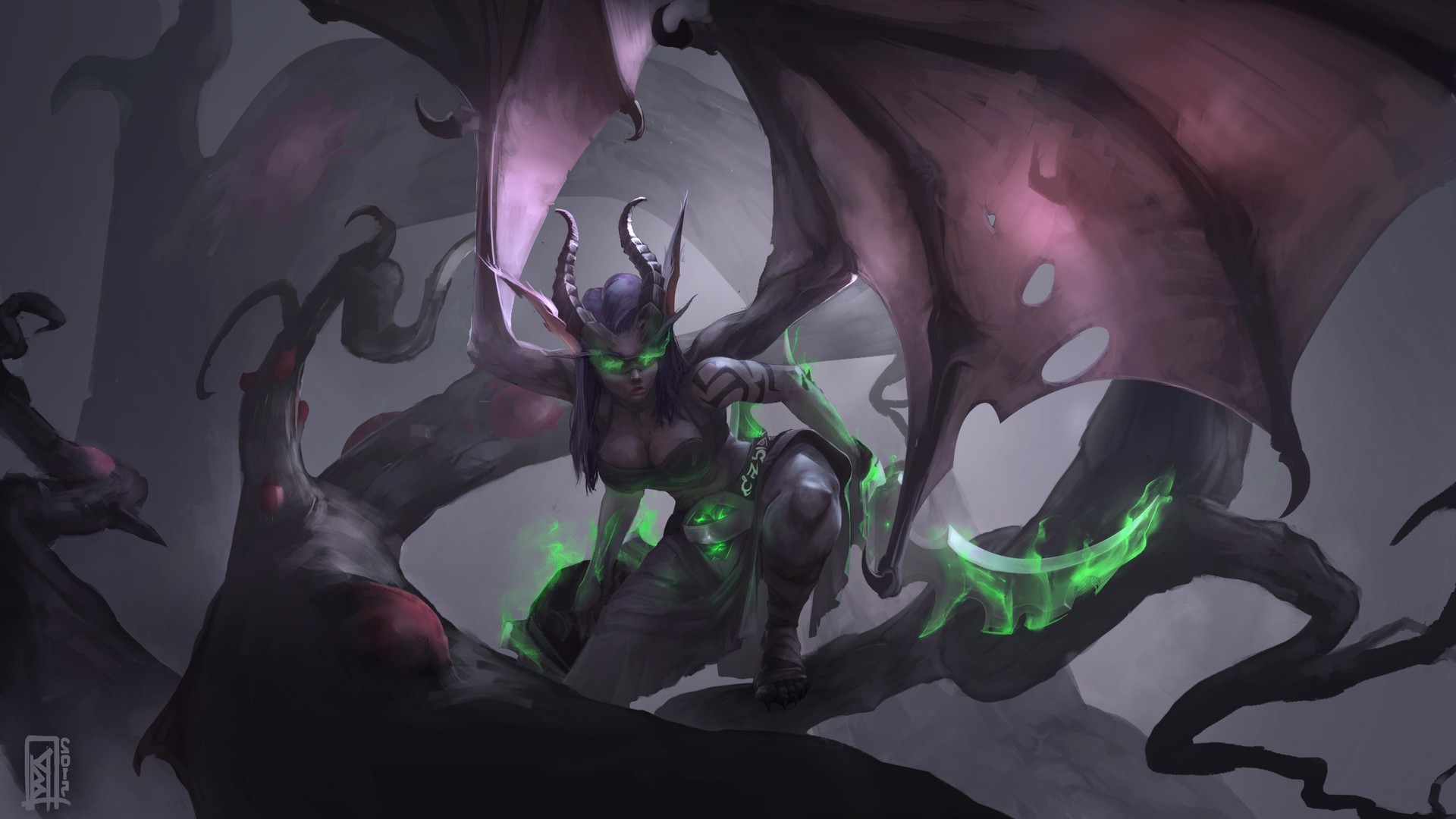 Demon Hunter Wallpaper Wow - HD Wallpaper 