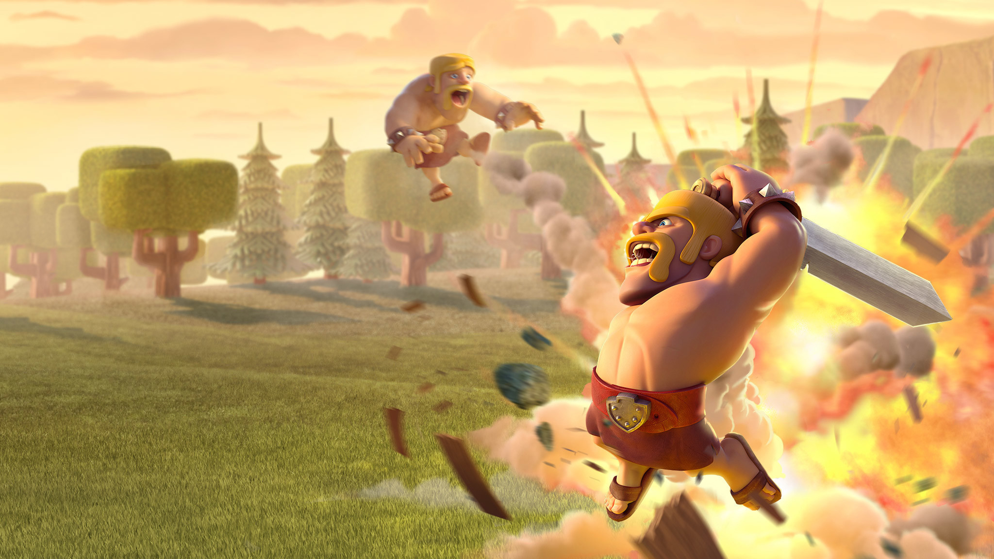 Barbarian Clash Of Clans Wallpaper Hd - HD Wallpaper 