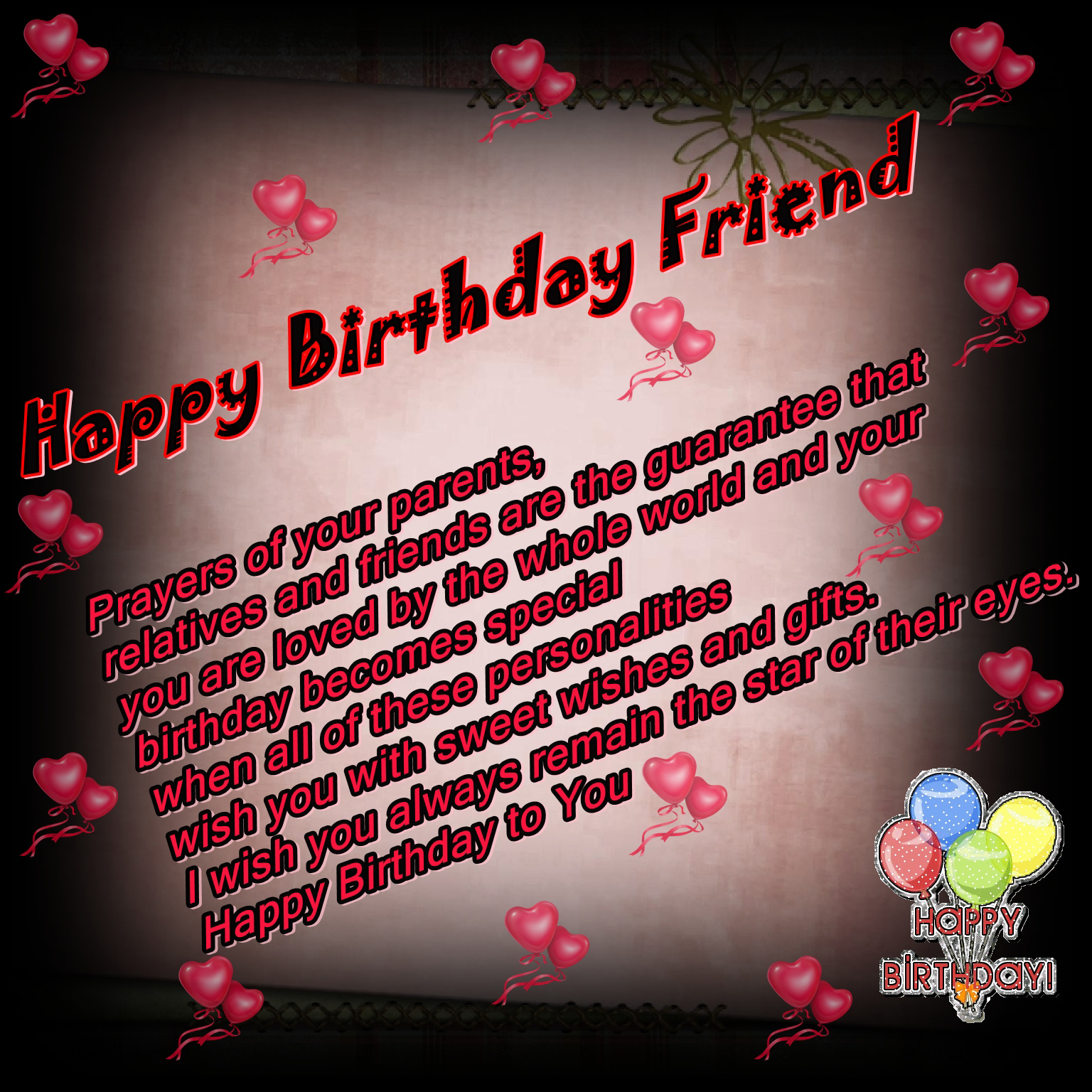 Happy Birthday Friend Images Best, Sweet And Beautiful - HD Wallpaper 