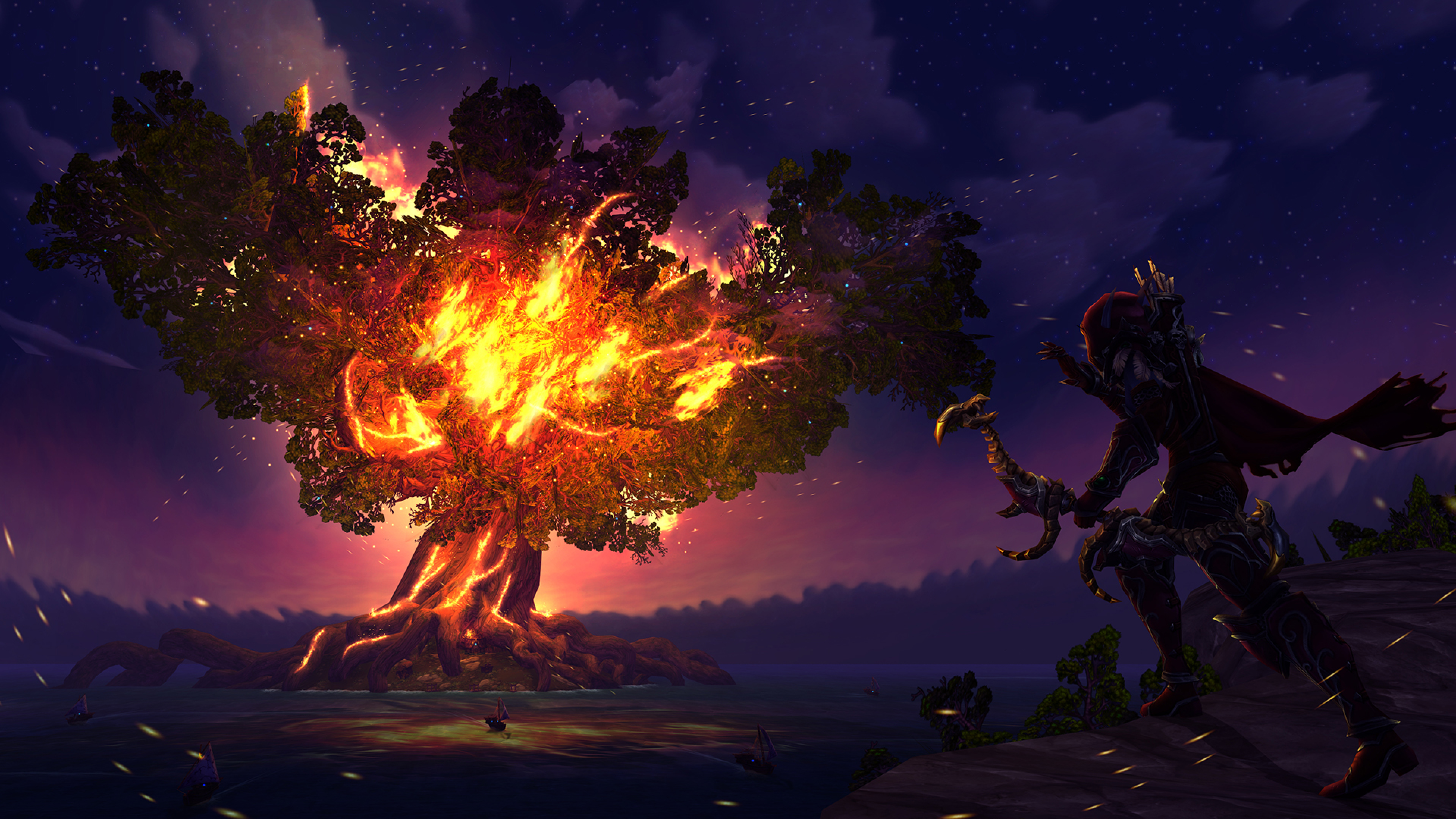 Teldrassil Fire - HD Wallpaper 