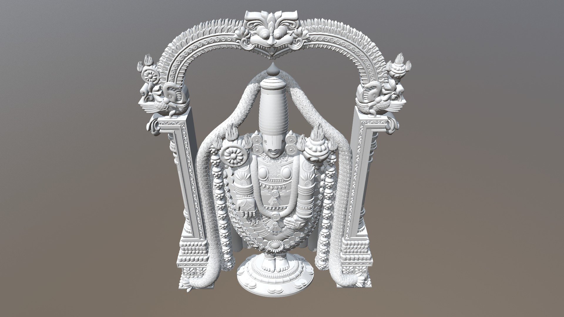 Lord Venkateswara 3d Model - HD Wallpaper 