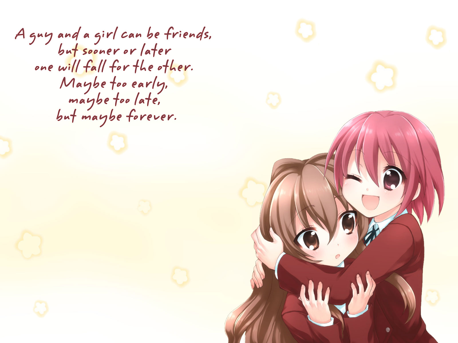 Two Anime Best Friends - HD Wallpaper 