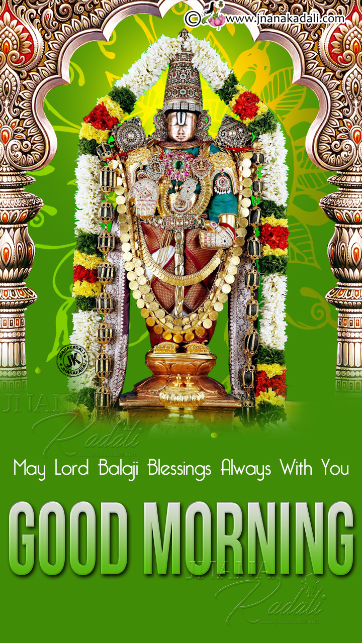 Latest Good Morning Quotes In English-bhakti Messages - Full Hd Lord Venkateswara - HD Wallpaper 