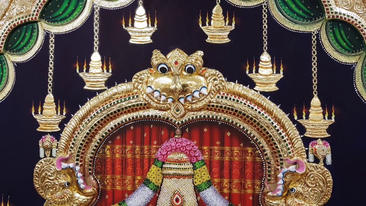 Balaji Tanjore Painting - HD Wallpaper 