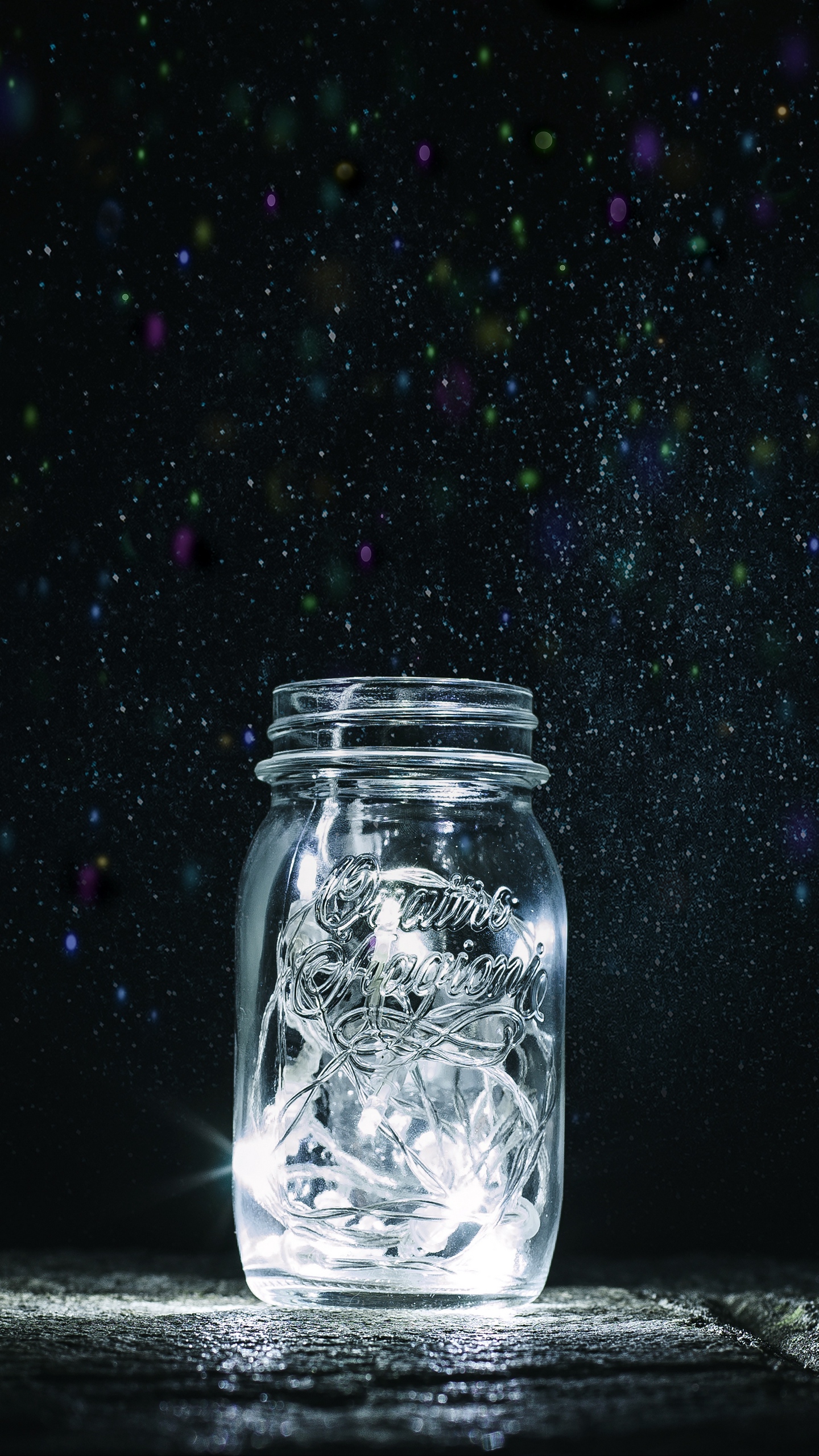 Wallpaper Bank, Garlands, Stars, Glitter, Fireflies - Fireflies Wallpaper Hd For Mobile - HD Wallpaper 