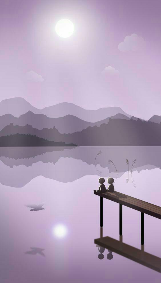 [ Free Mobile Wallpaper ] Friends Talking Under Darkish - Fondos De Tranquilidad - HD Wallpaper 