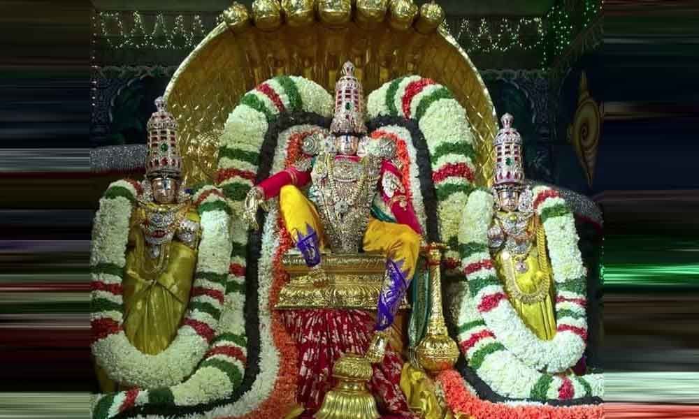 Rathotsavam Held At Lord Balaji Temple - Pedda Sesha Vahanam Tirumala - HD Wallpaper 