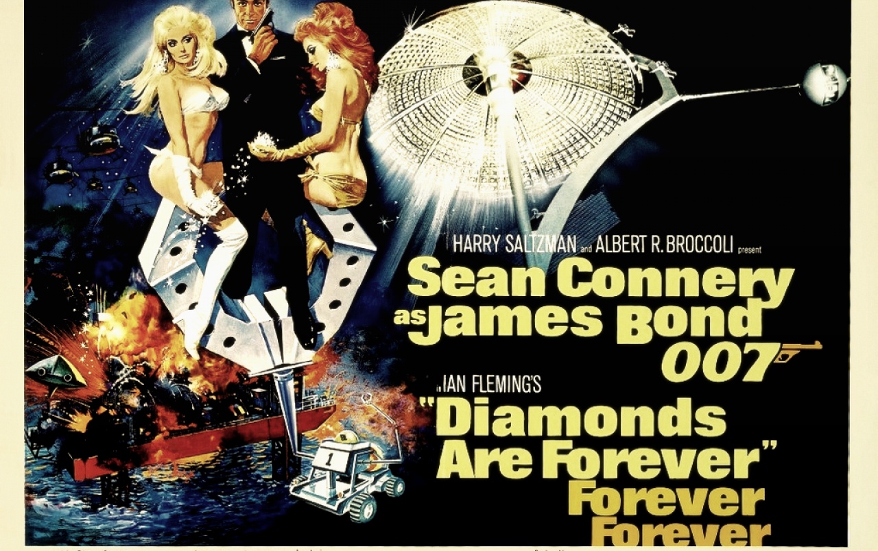 007 In Diamonds Are Forever Wallpapers - Diamonds Are Forever Poster Original - HD Wallpaper 