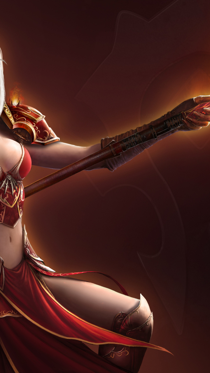 World Of Warcraft, The Magician, Blood Elf, Elf, Fire, - World Of Warcraft Elf Mage Female - HD Wallpaper 