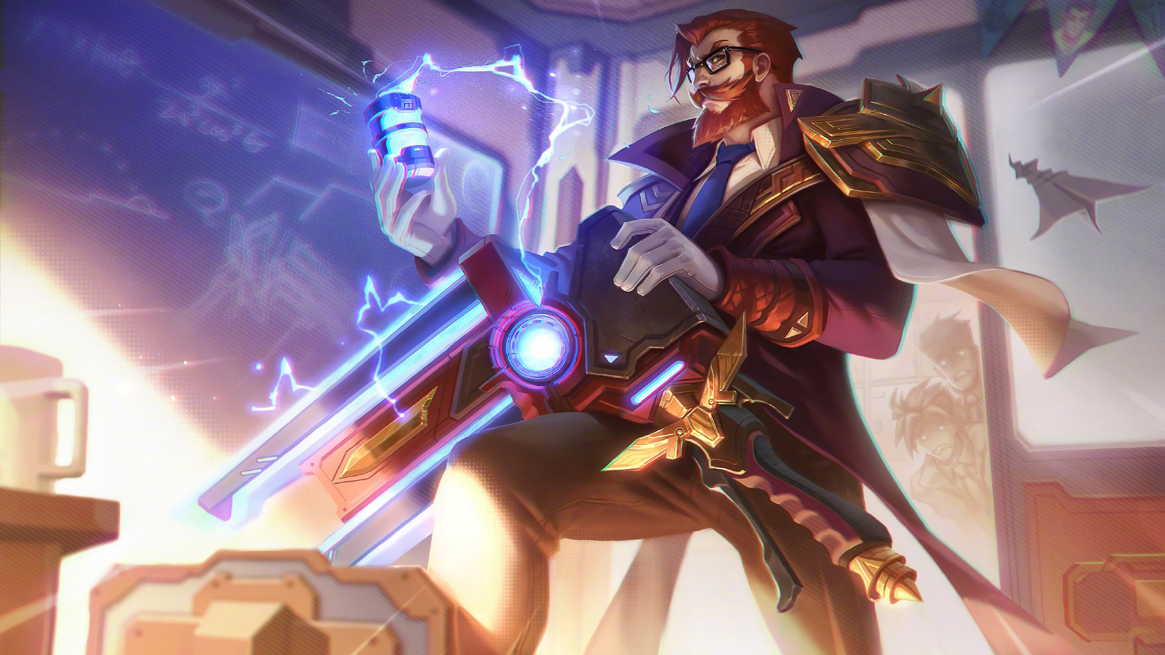 Battle Academia Graves, Splash Art, Lol, 4k, - Battle Academia Skins - HD Wallpaper 