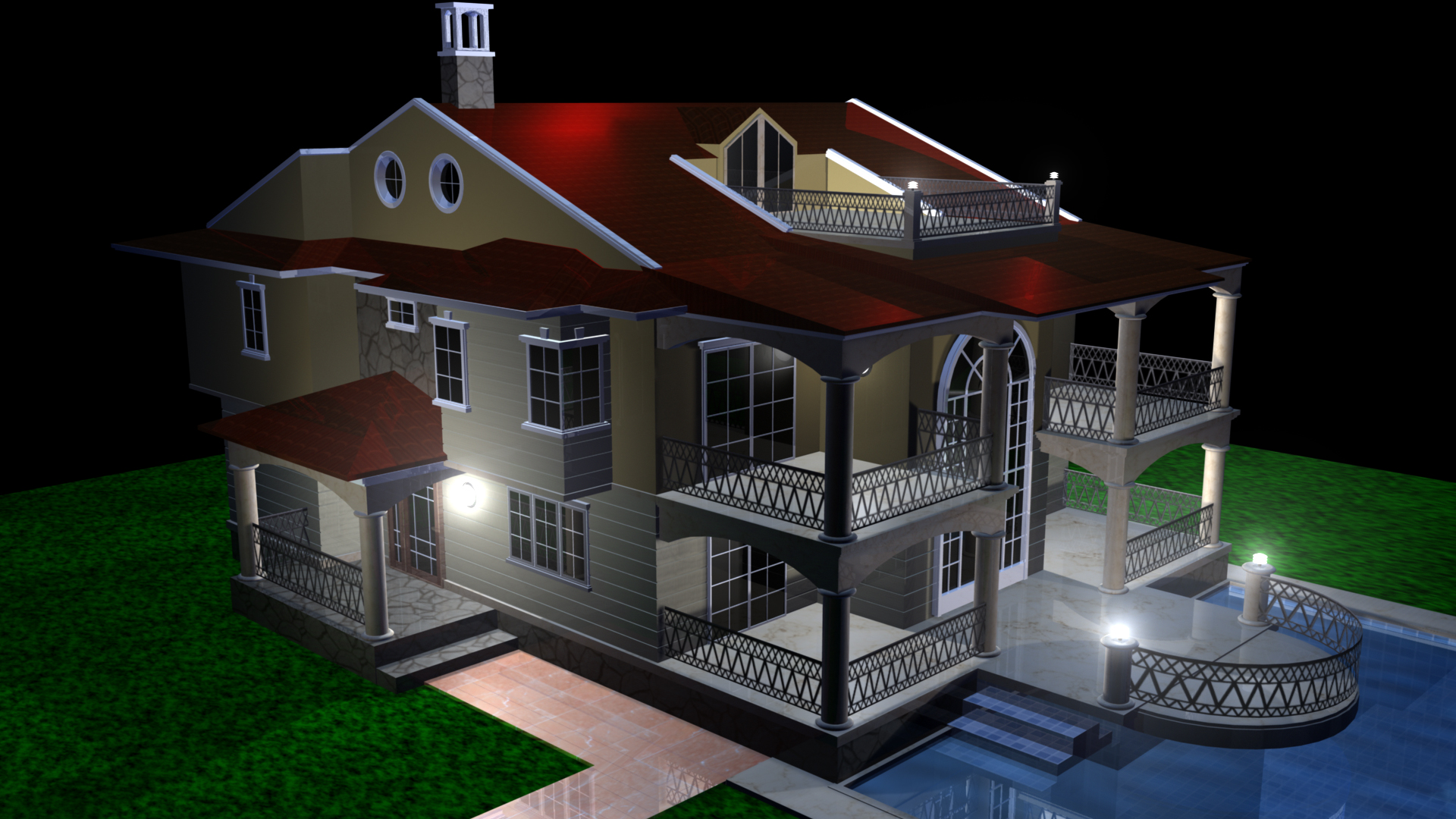 3d House Project - HD Wallpaper 