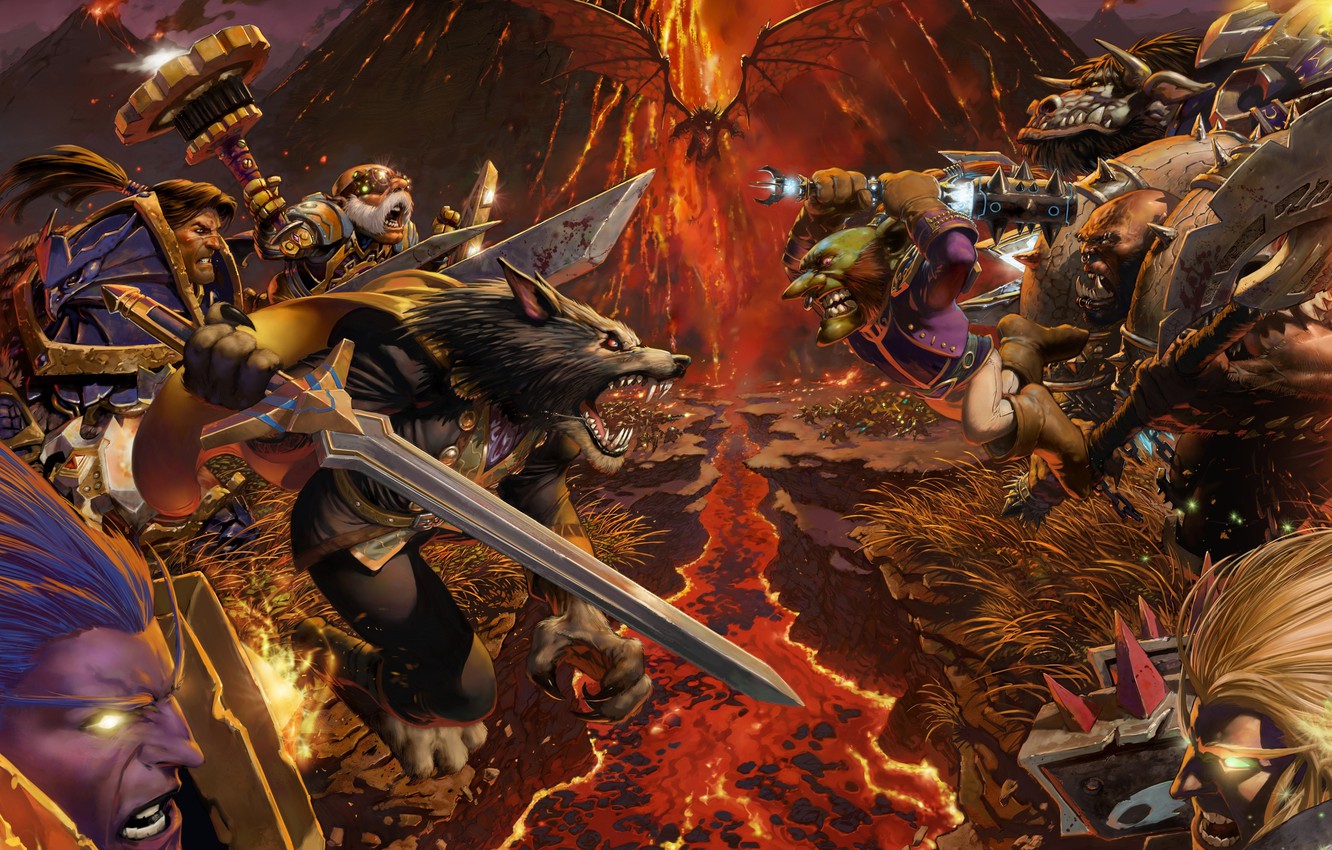 Photo Wallpaper Battle, Race, Wow, World Of Warcraft, - Greg Capullo World Of Warcraft - HD Wallpaper 