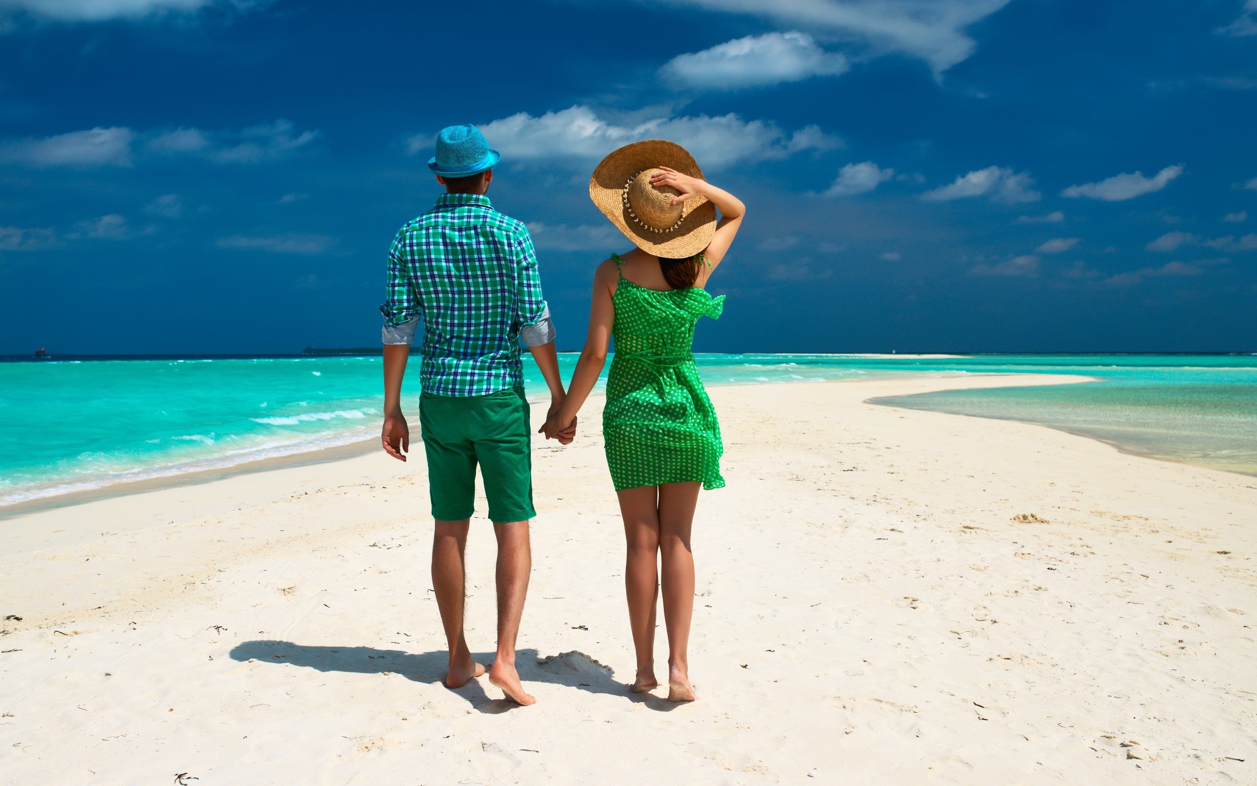 Пара На Пляже Фото - HD Wallpaper 
