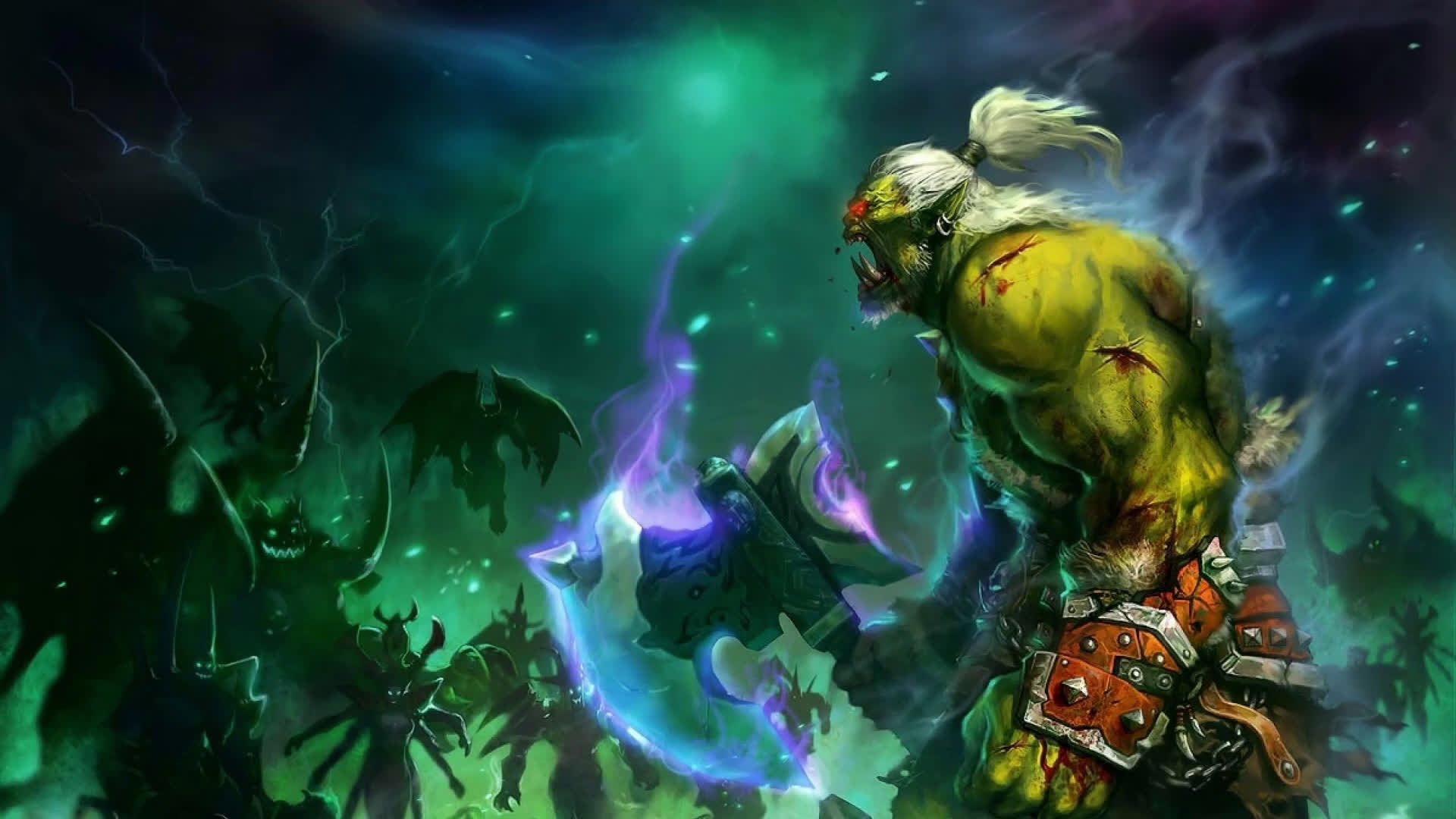 1920x1080, World Of Warcraft Warrior Orc Live Wallpaper - Broxigar The Red - HD Wallpaper 