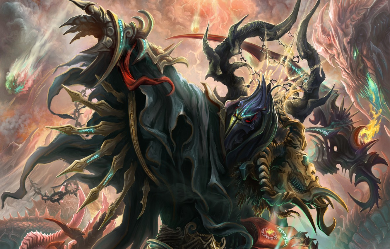 Photo Wallpaper Magic, The Game, Art, Fantasy, Fragment, - Zombie Warlock Fantasy Art - HD Wallpaper 