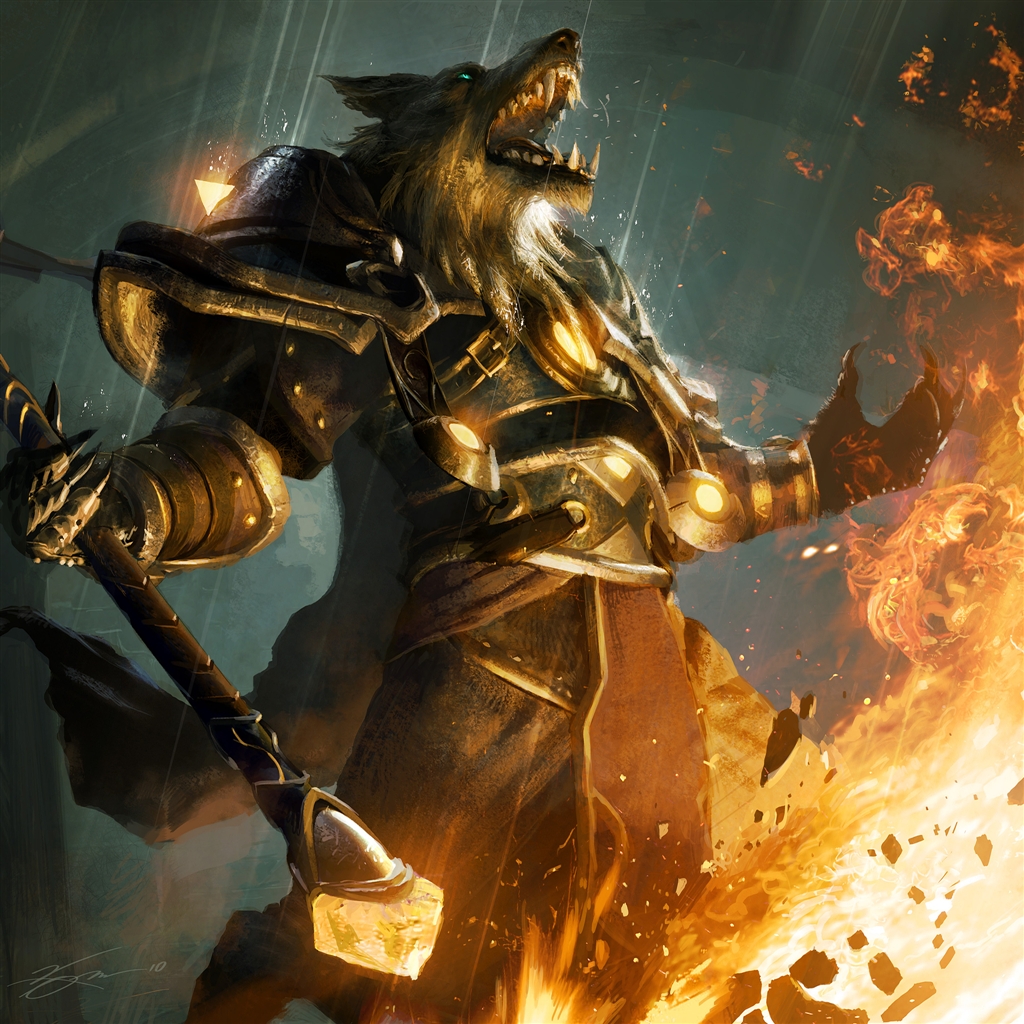 Worgen World Of Warcraft Ipad Air Wallpaper - Worgen Mage Art - HD Wallpaper 