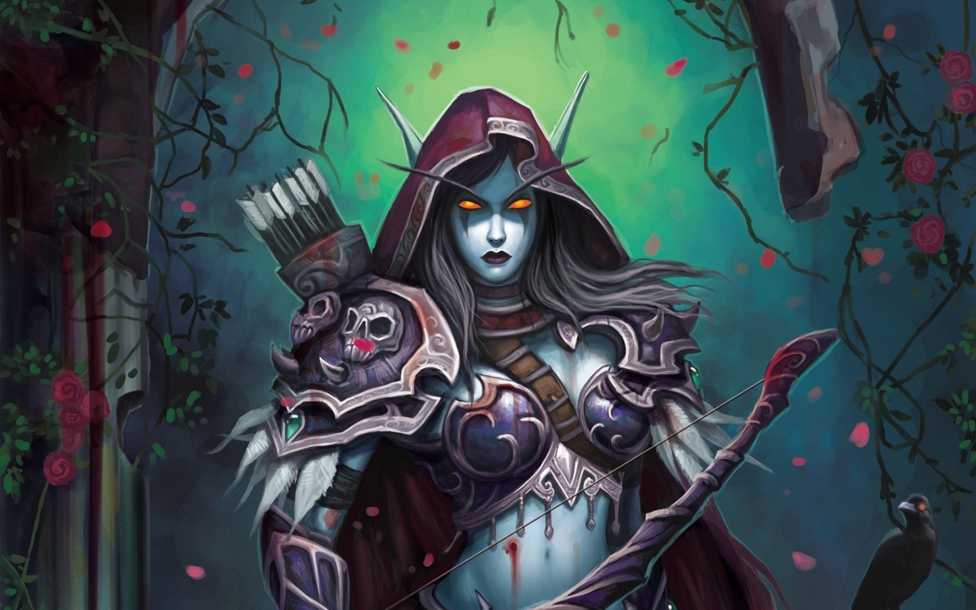Elf Wow Lady Sylvanas Windrunner Fantasy World Of Warcraft - HD Wallpaper 
