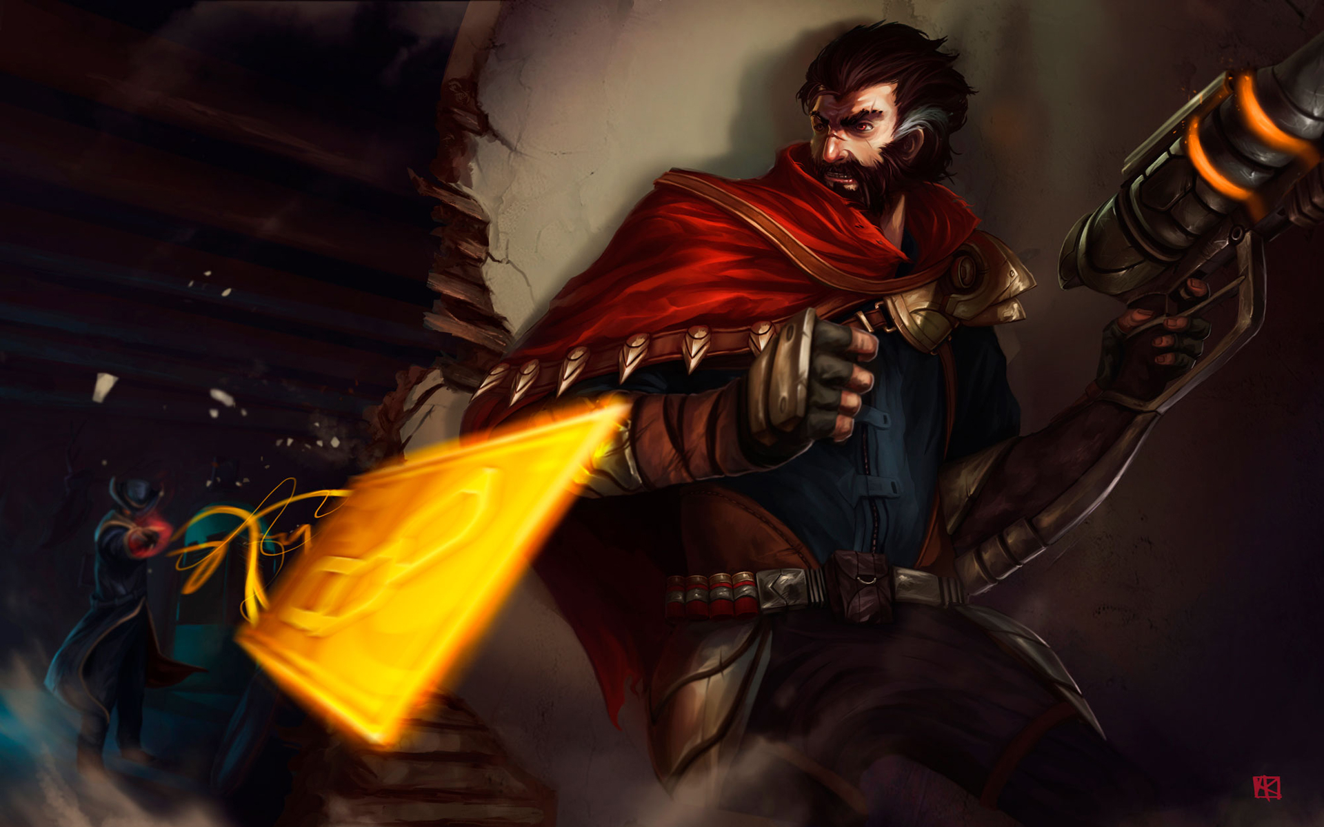 Graves Vs Twistedfate Wallpaper Graves League Of Legends Fanart 19x10 Wallpaper Teahub Io