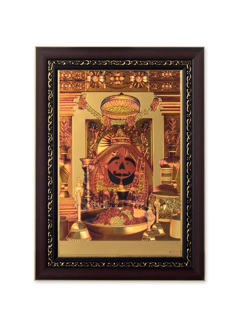 Ecraftindia Salasar Balaji Framed Laminated Golden - Ecraftindia - HD Wallpaper 