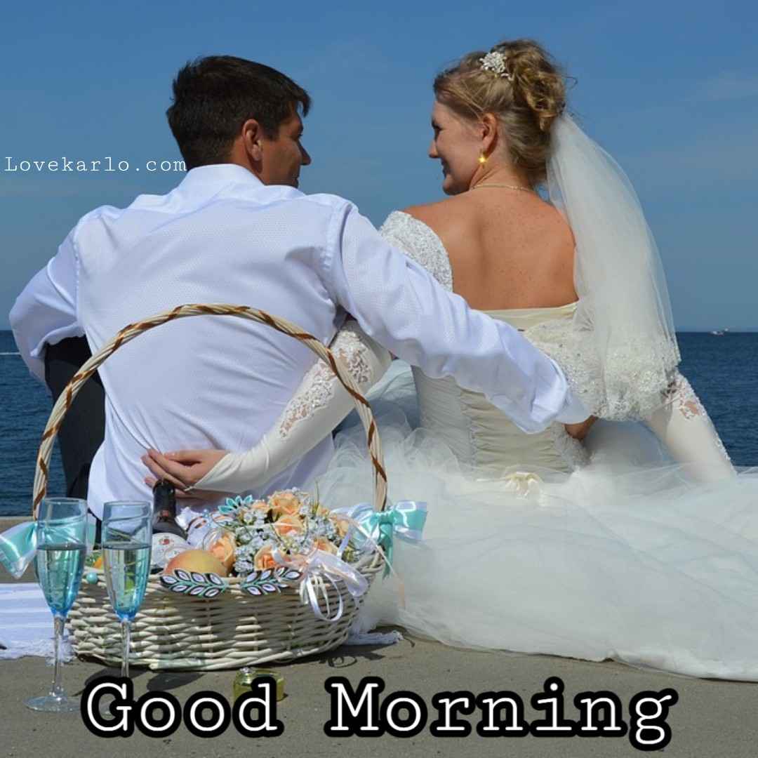 Romantic Good Morning Images For Boyfriend - Poroka Na Prostem V Modro Belo - HD Wallpaper 