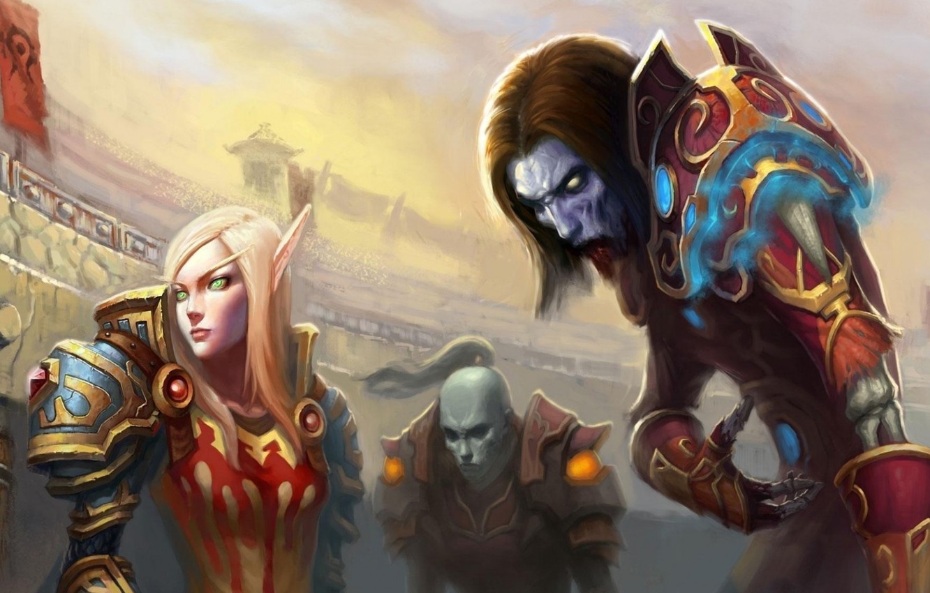 Photo Wallpaper Mag, Arena, World Of Warcraft, Paladin, - Blood Elf And Forsaken - HD Wallpaper 
