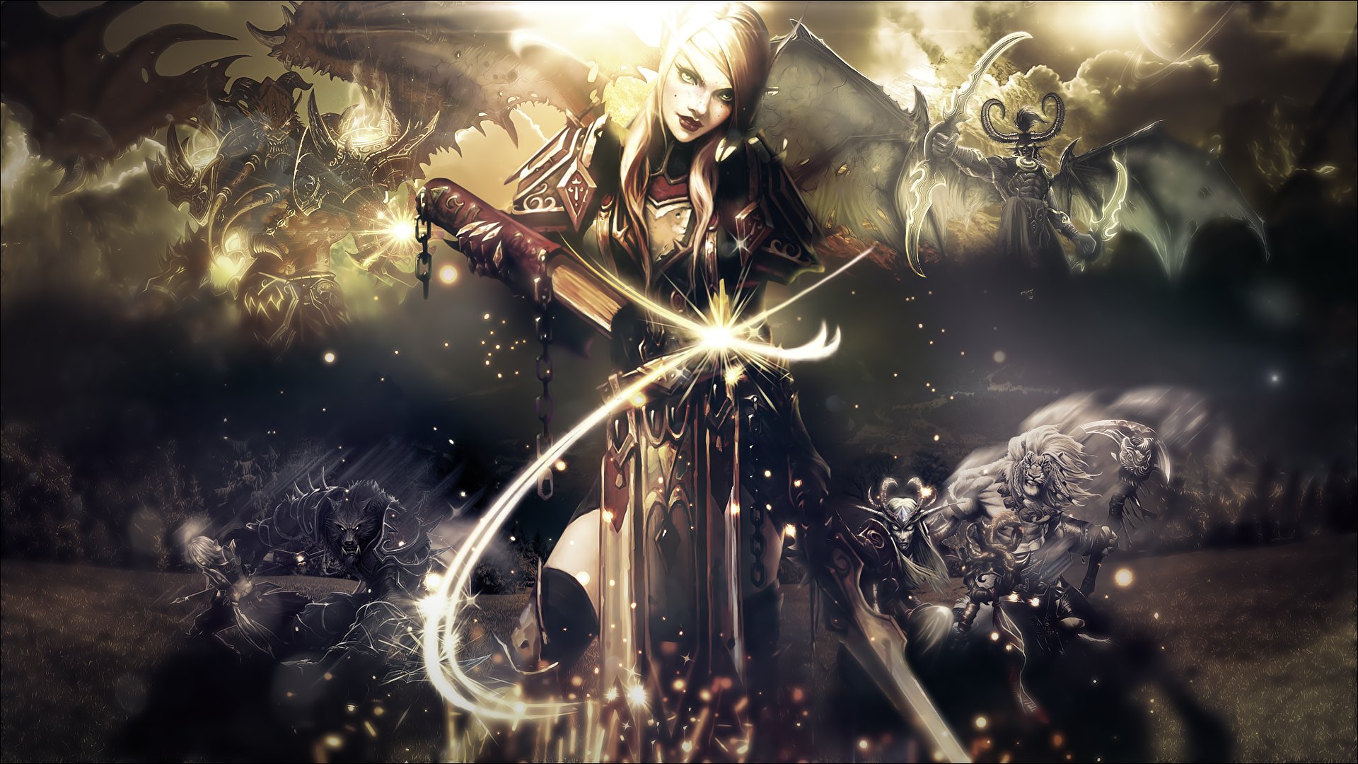 Blood Elf Wow Paladin - 1920x1080 Wallpaper Blood Elf Wow Paladin - 1920x1080 Wallpaper