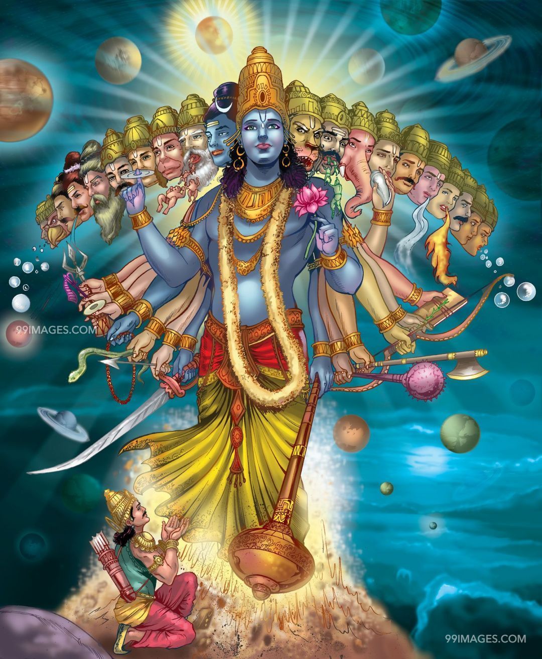 Lord Vishnu Hd - HD Wallpaper 