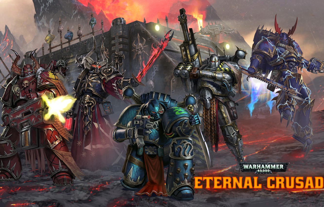 Photo Wallpaper Chaos, Raptor, Space Marines, Word - Warhammer 40k Eternal Crusade Chaos - HD Wallpaper 