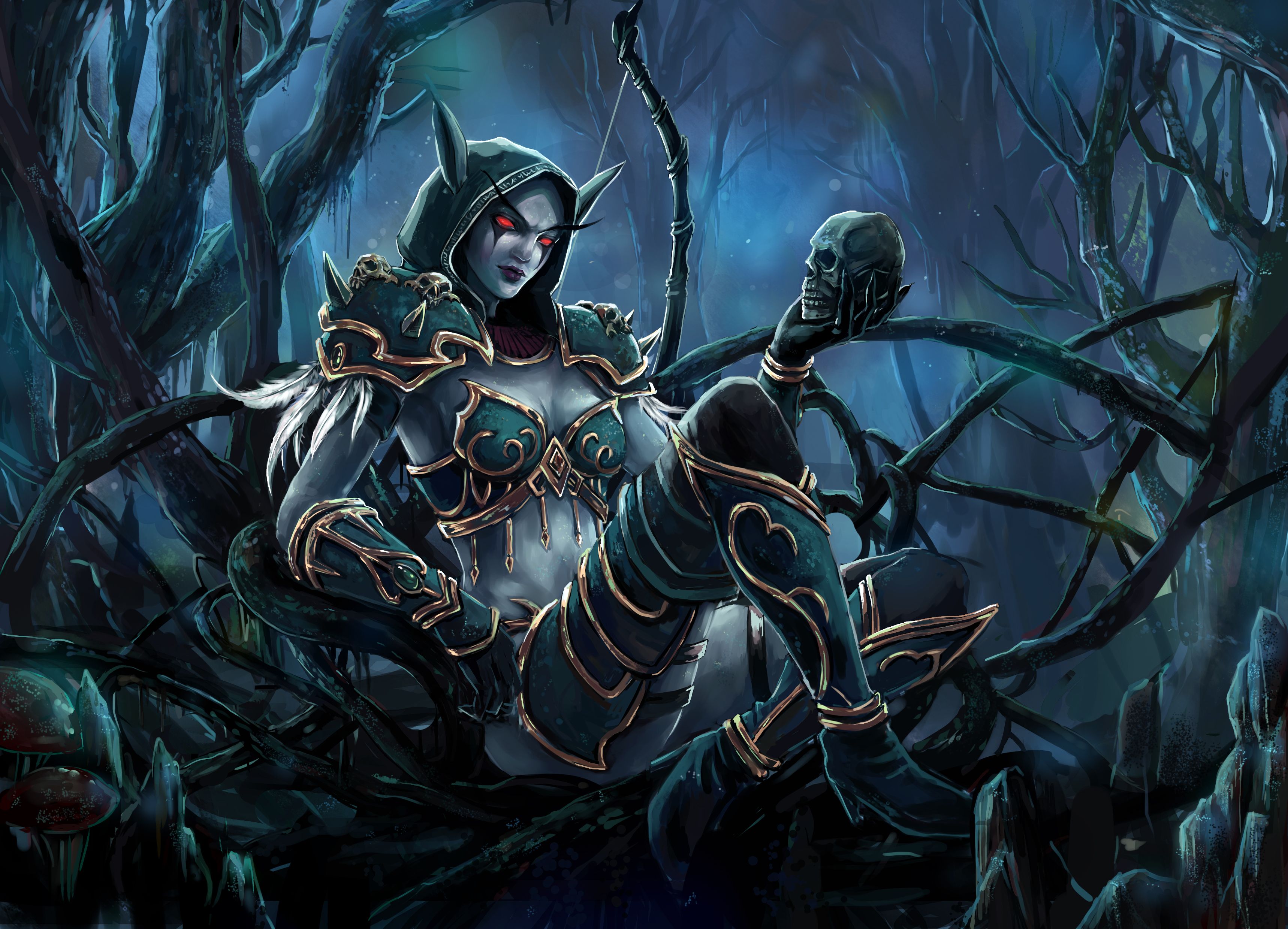 Wallpaper Of World Of Warcraft, Sylvanas, Девушка, - Wow Sylvanas Wallpaper 4k - HD Wallpaper 