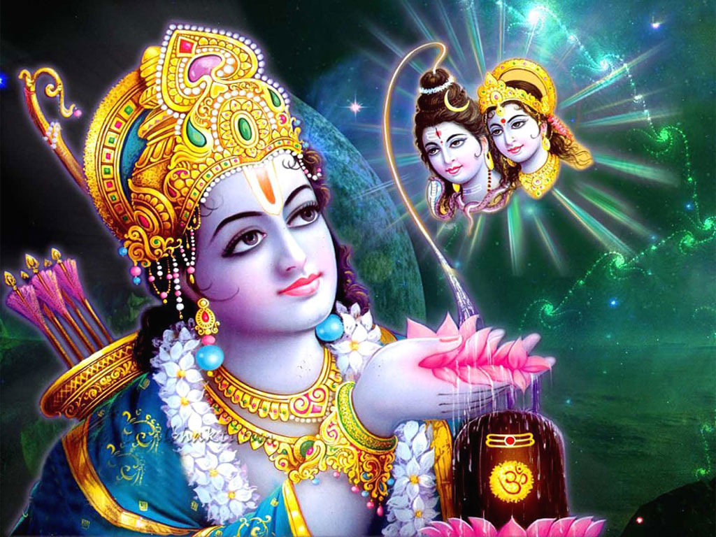 Free D Hinduism God Live Wallpaper Apk Download For - Rama And Shiva -  1024x768 Wallpaper 