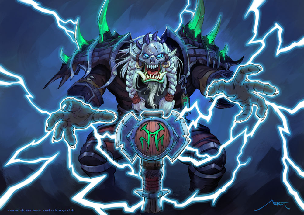 Orc Shaman Art Warcraft - HD Wallpaper 