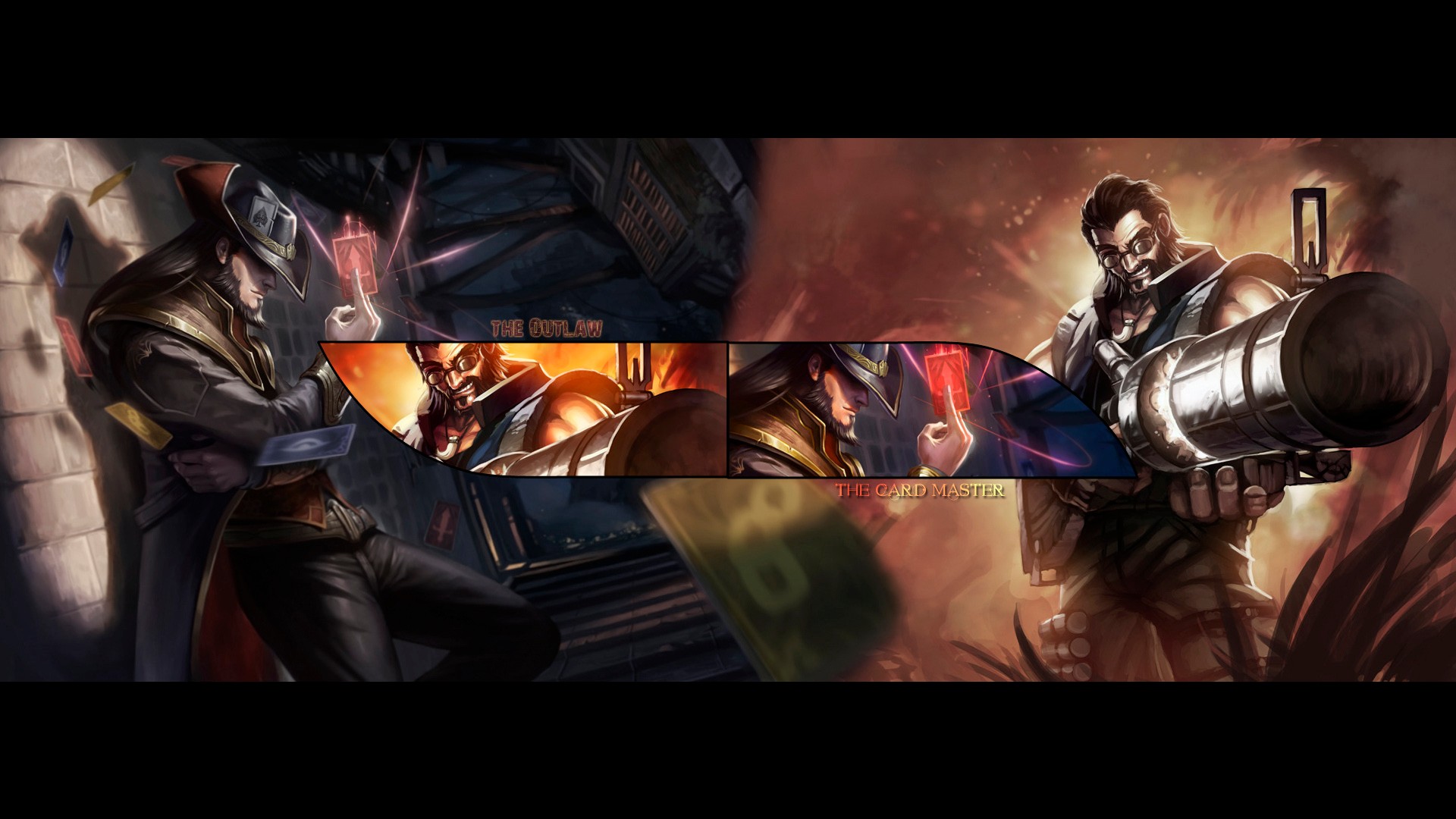 Hired Gun Graves & Twisted Fate By Icecrumble Hd Wallpaper - Twisted Fate And Graves Fanart - HD Wallpaper 