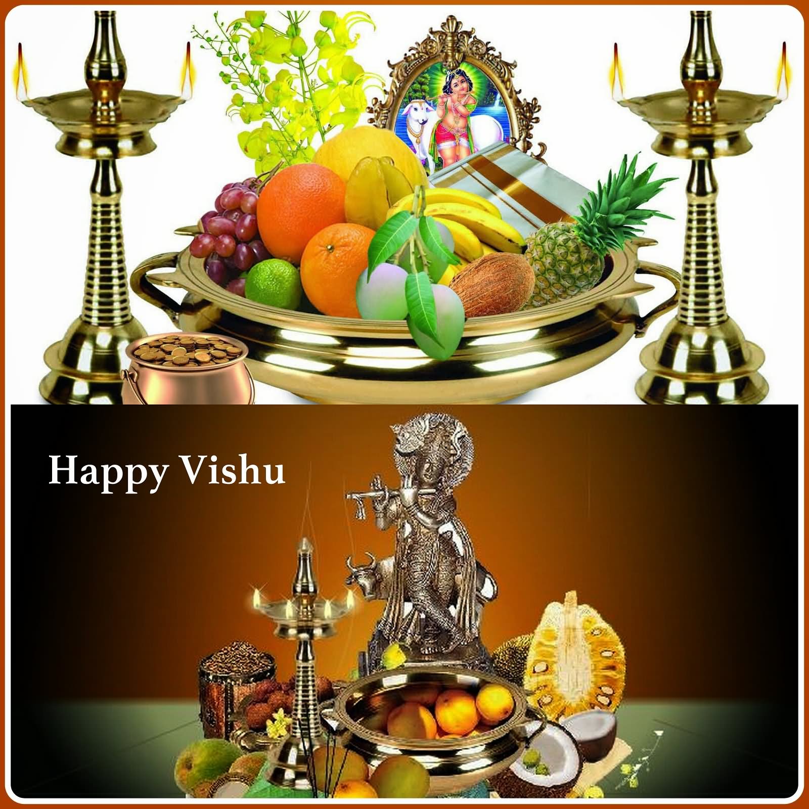 Happy Vishu Greetings Hd Wallpaper - Malayalam Happy Vishu 2019 - HD Wallpaper 