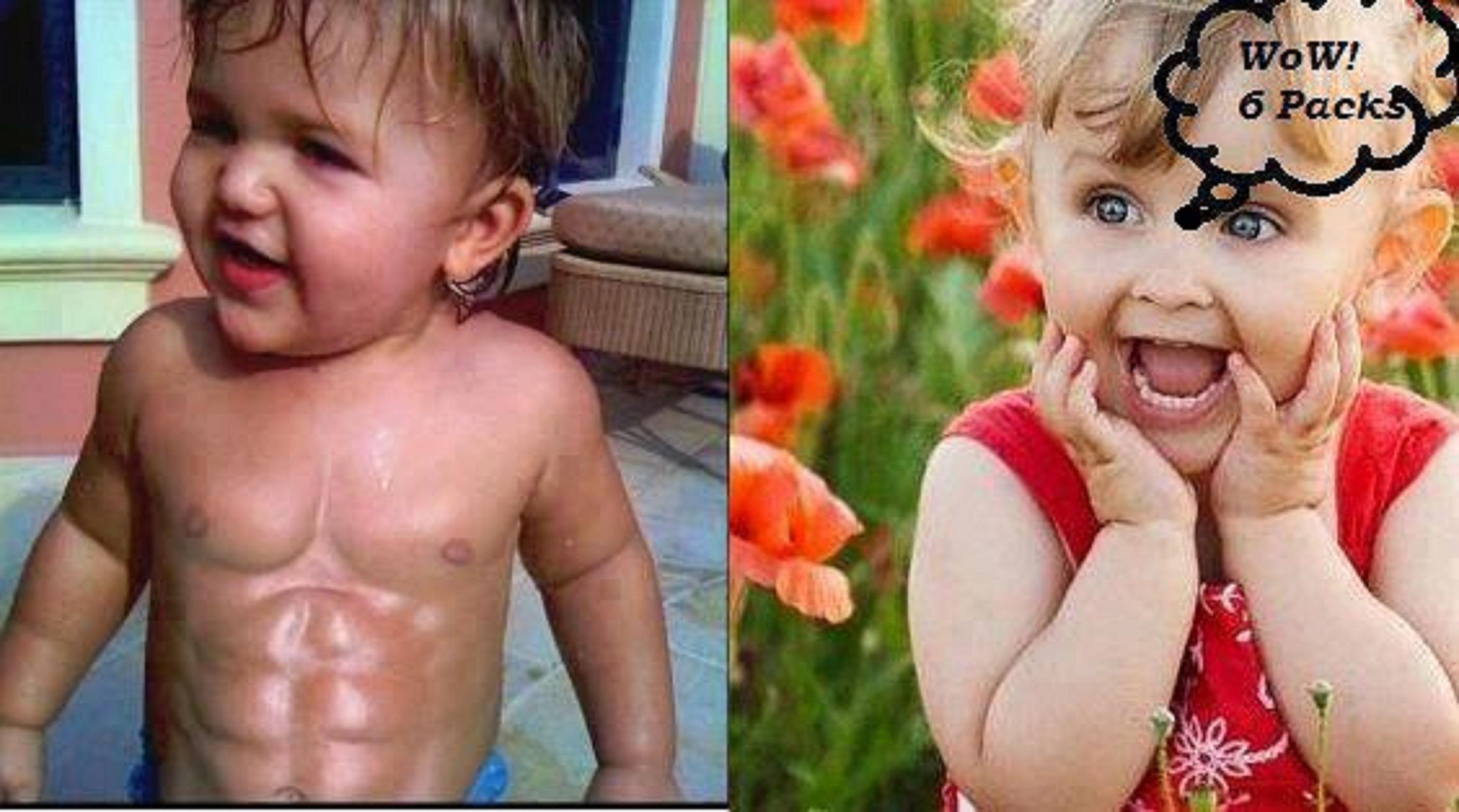 Funny Cute Baby Have 6 Packs And It Impress The Girls - 6 Packs Funny -  2820x1570 Wallpaper 
