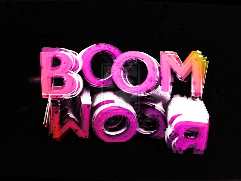 Pink Boom Image Wallpaper - Graphic Design - HD Wallpaper 