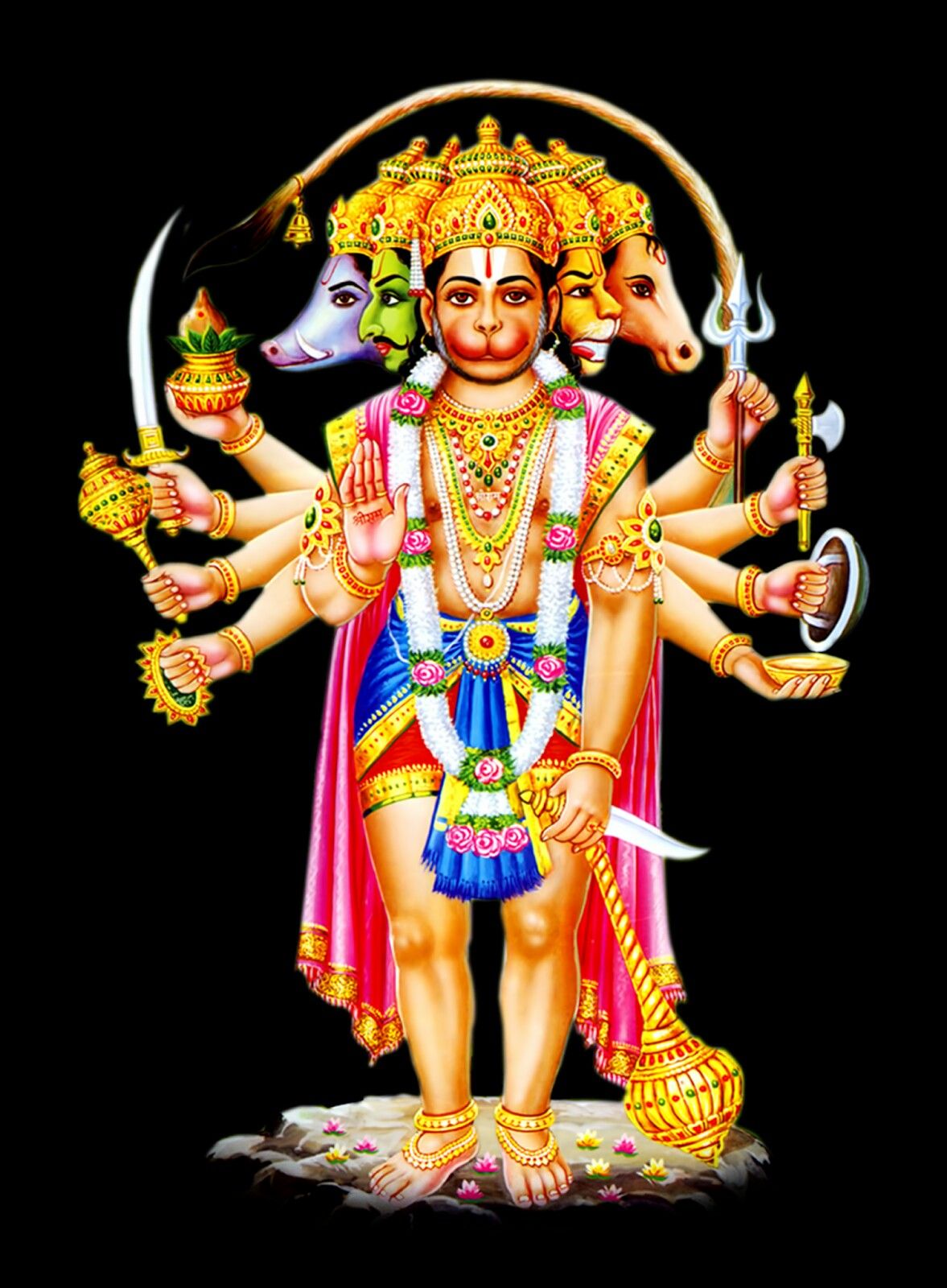 Full Hd Panchamukhi Hanuman - HD Wallpaper 