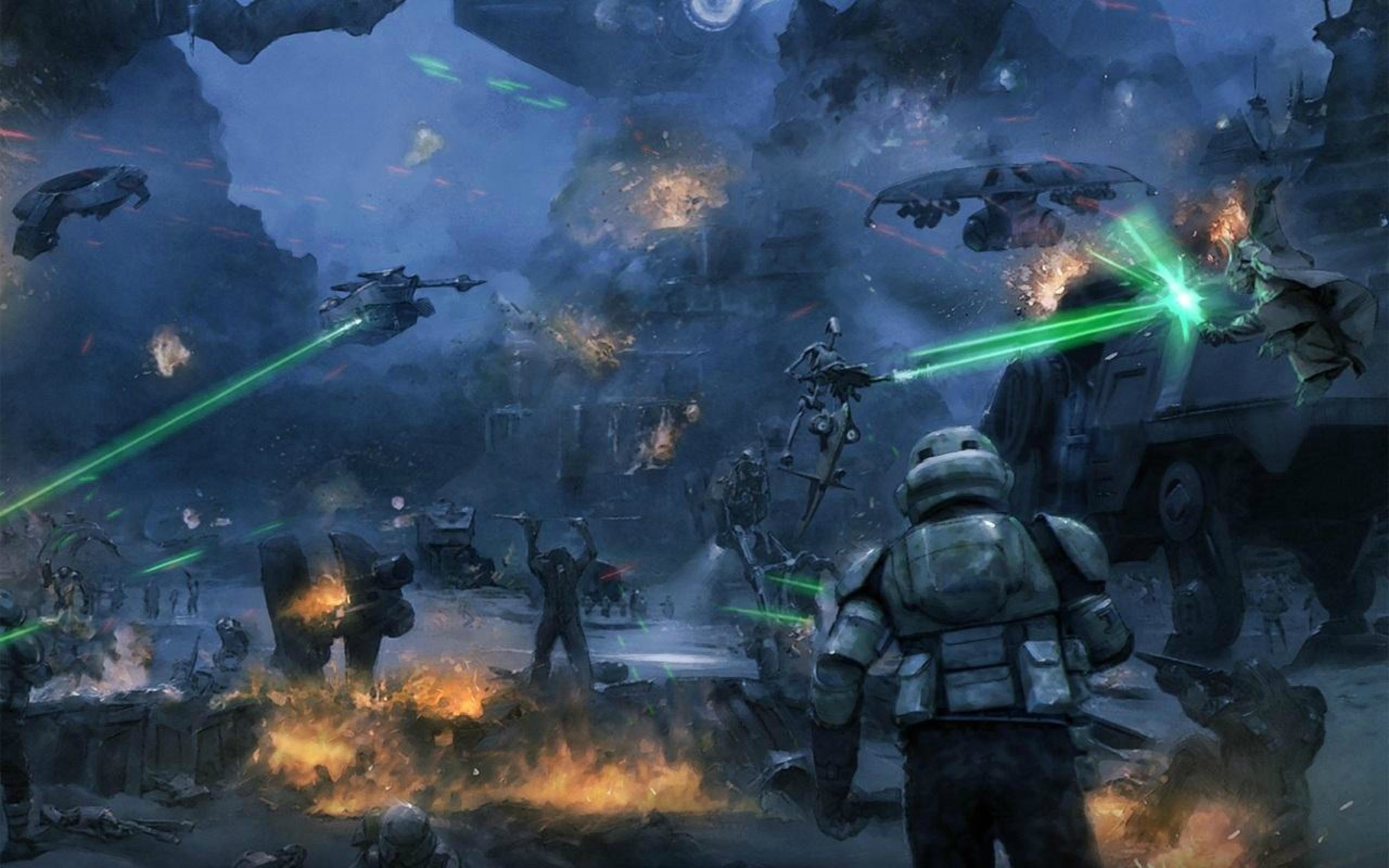Star Wars Battle Art - HD Wallpaper 