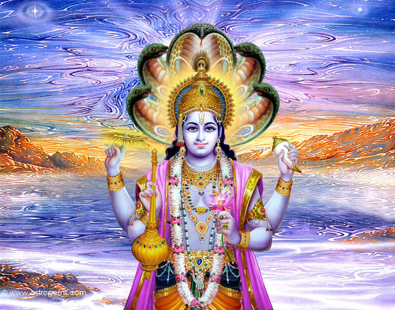 Vishnu Baghwan Wallpapers Downloas - Beautiful Lord Vishnu - HD Wallpaper 