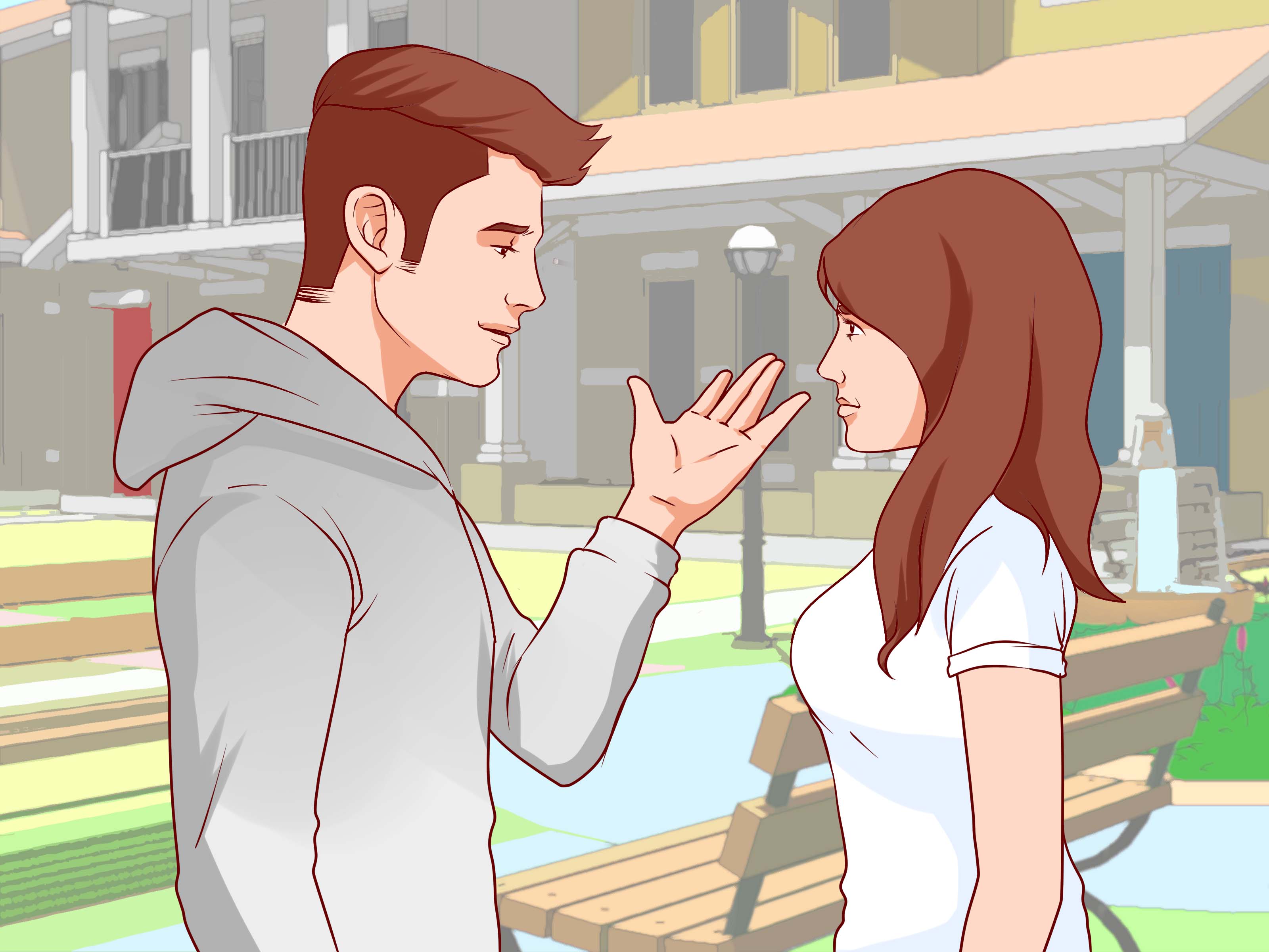 Image Titled Impress A Girl In Class Without Talking - Girl And Boy Shake Hands Drawing - HD Wallpaper 