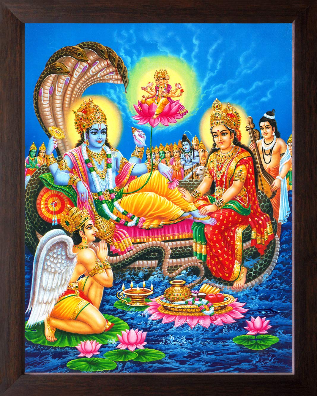 Lakshmi Vishnu Images Hd - HD Wallpaper 
