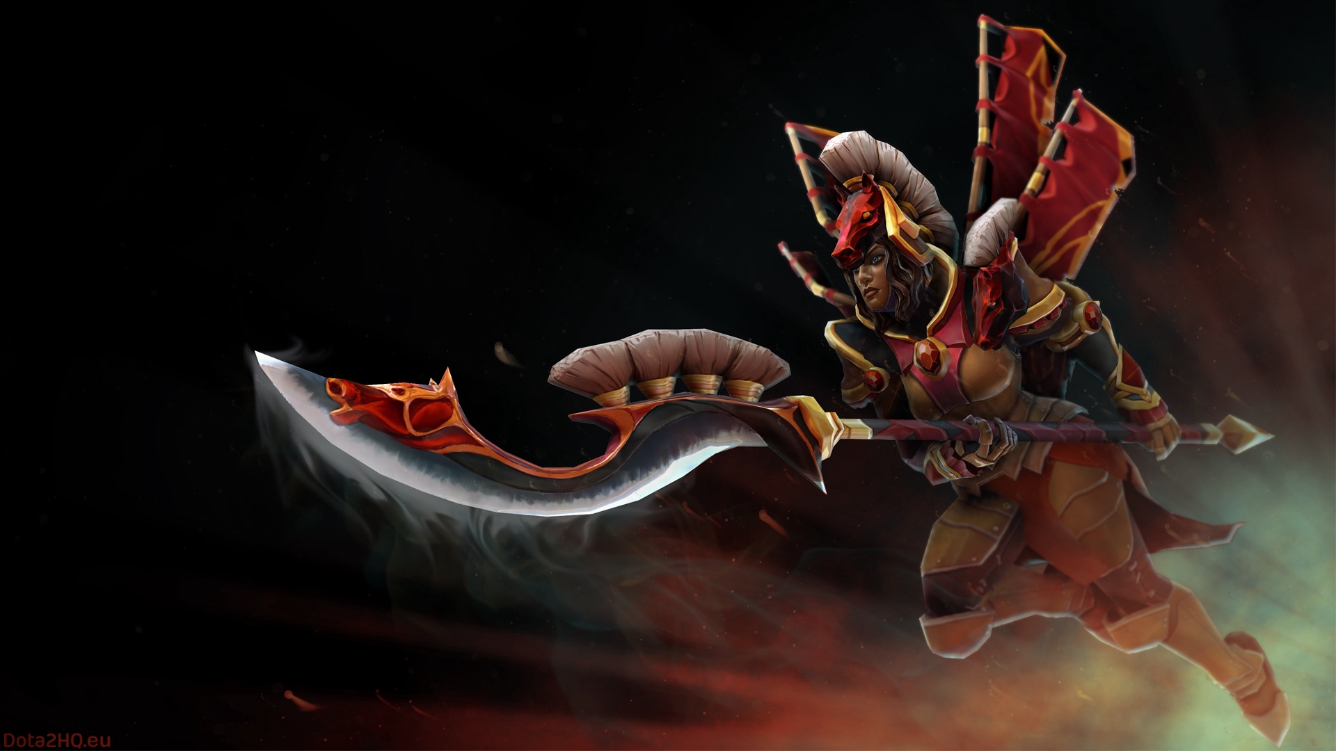 Wallpaper Legion Commander, Dota 2, Equine Emissary - HD Wallpaper 