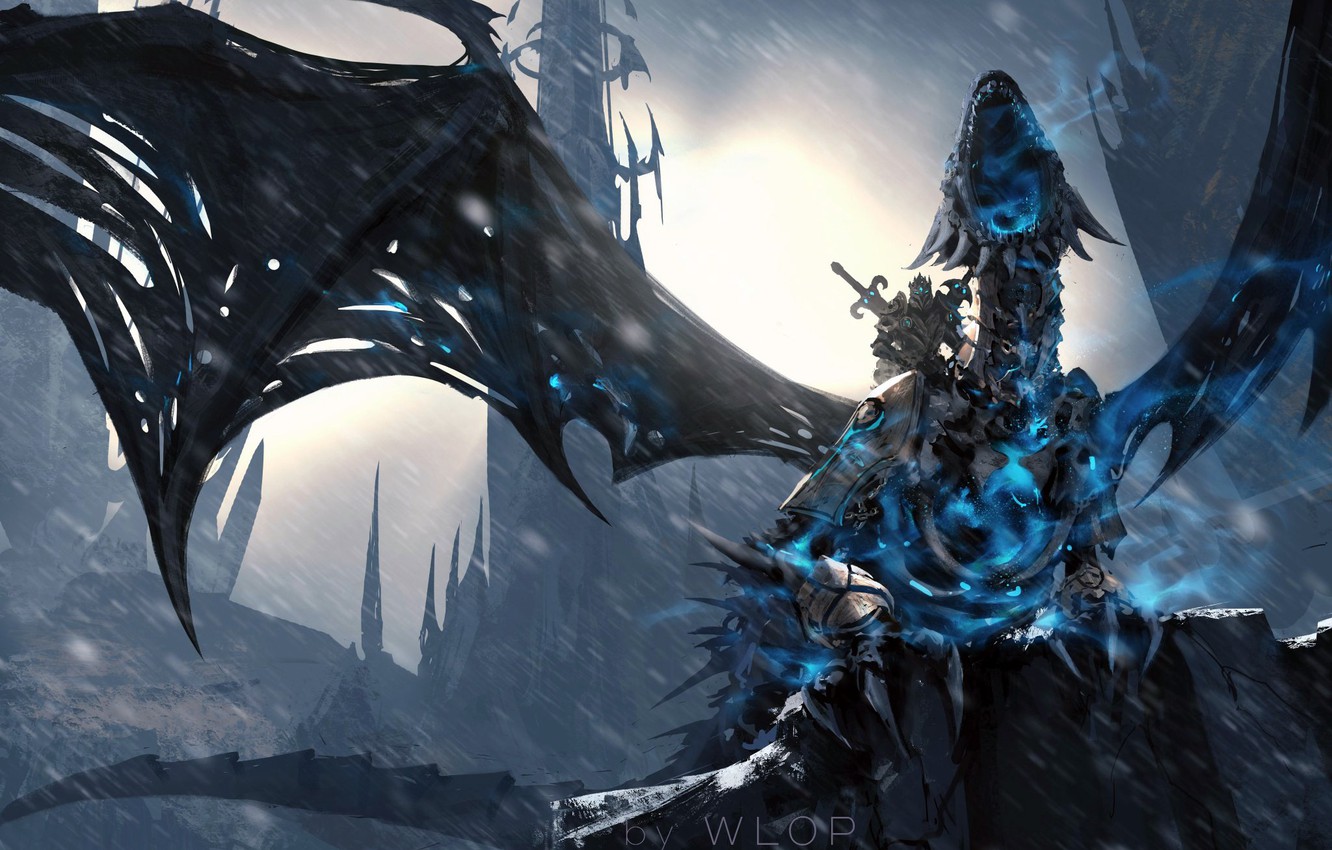 Wallpaper World Of Warcraft Fantasy Lich King Game - Wow Class Mount Art - HD Wallpaper 