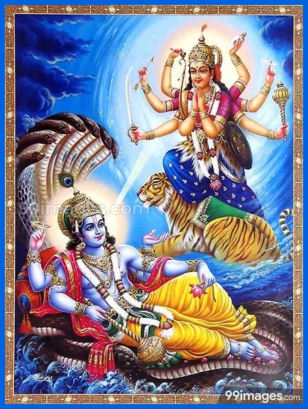 Lord Vishnu And Durga - 618x820 Wallpaper 