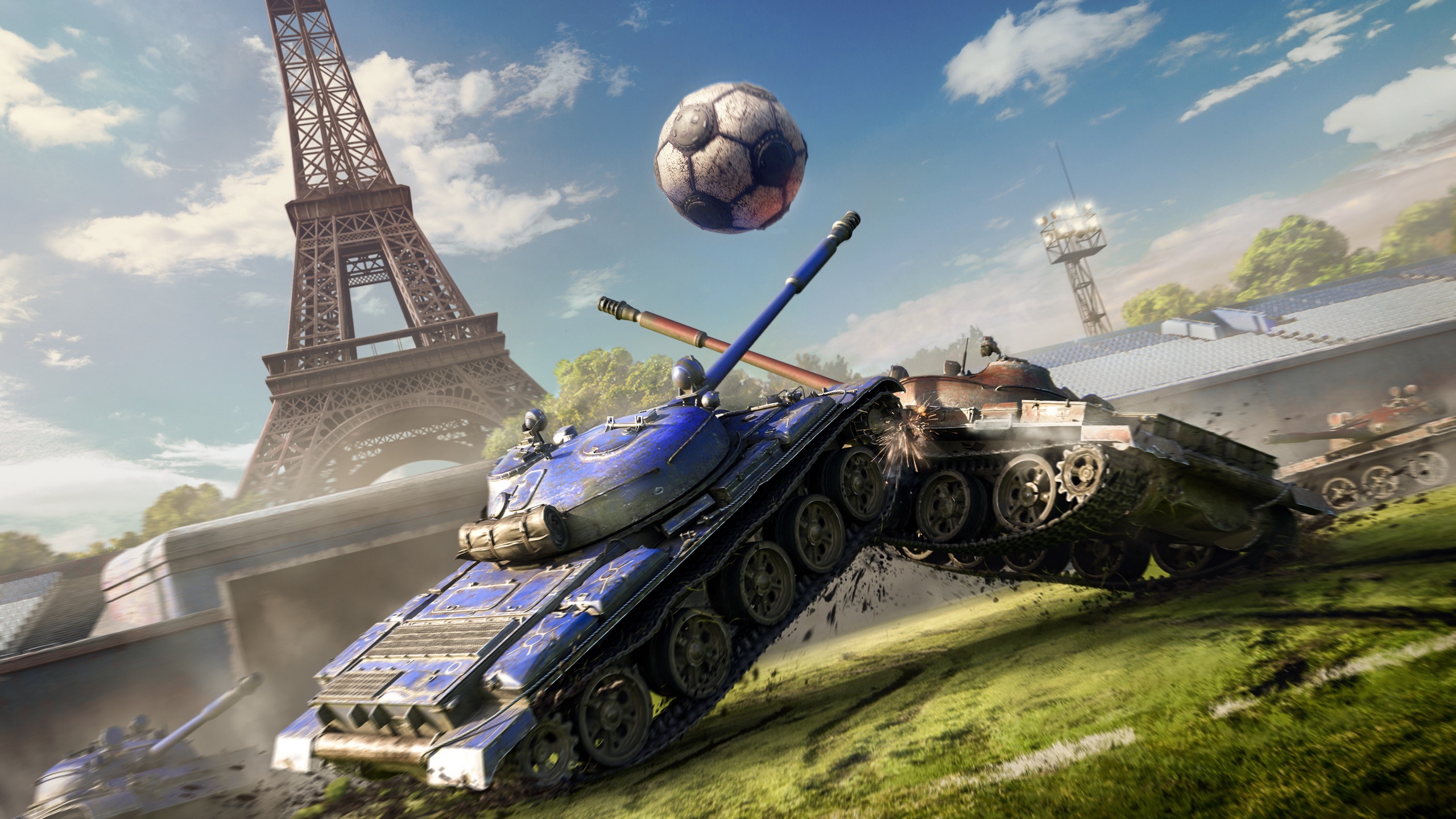 Wallpaper World Of Tanks, Wargaming Net, Tanks, Football, - World Of Tanks Football - HD Wallpaper 