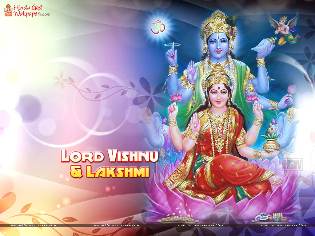 God Vishnu And Goddess Lakshmi Wallpapers Photos Images - Lord Vishnu And Lakshmi Devi - HD Wallpaper 