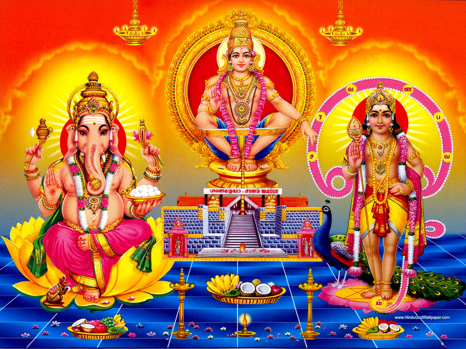 Lord Ayyappa Wallpapers, Ayyappa Photos And Pictures - Om Swamiye Saranam Ayyappa - HD Wallpaper 