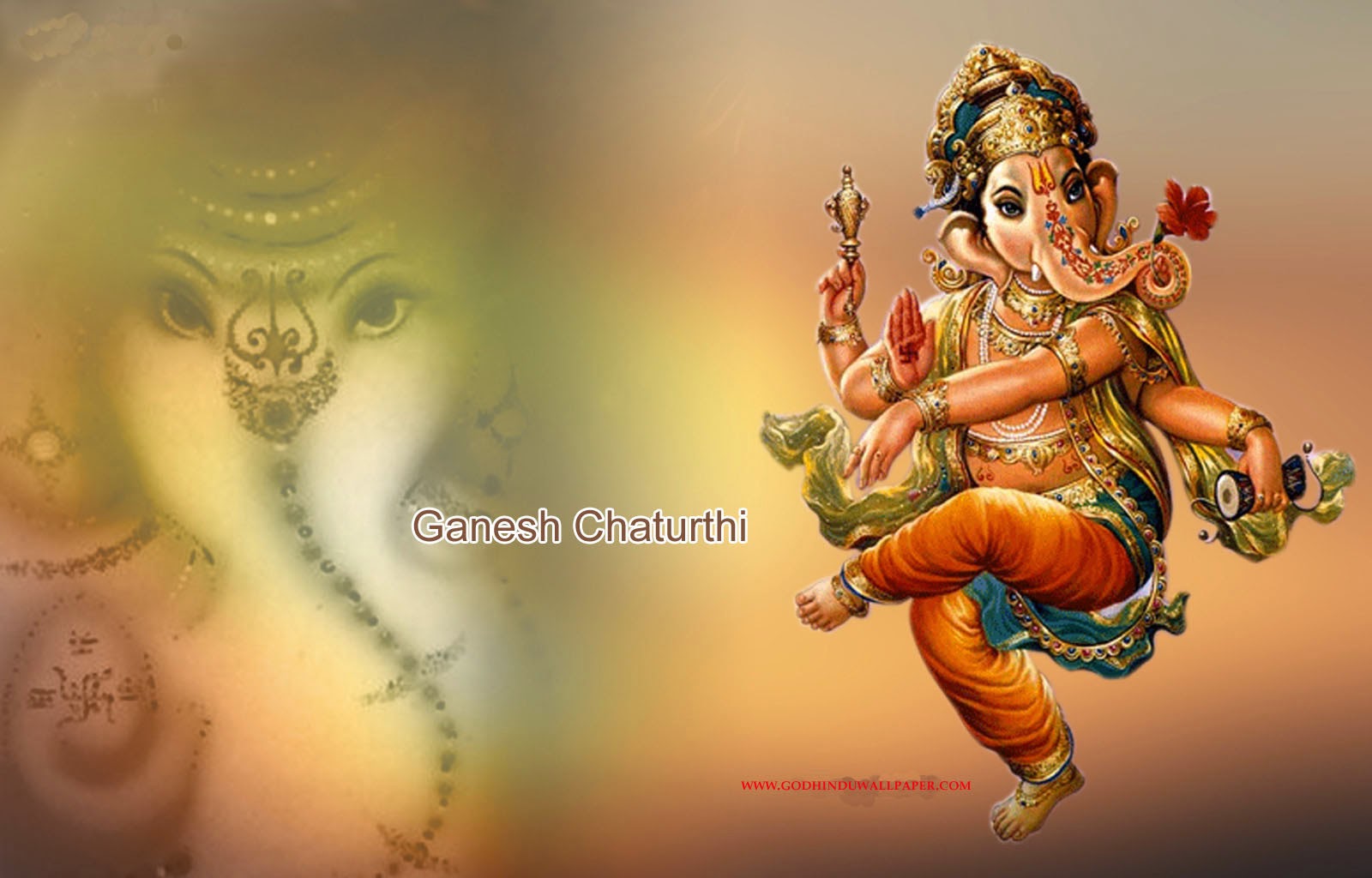 Background Wallpaper Ganesh Chaturthi - HD Wallpaper 