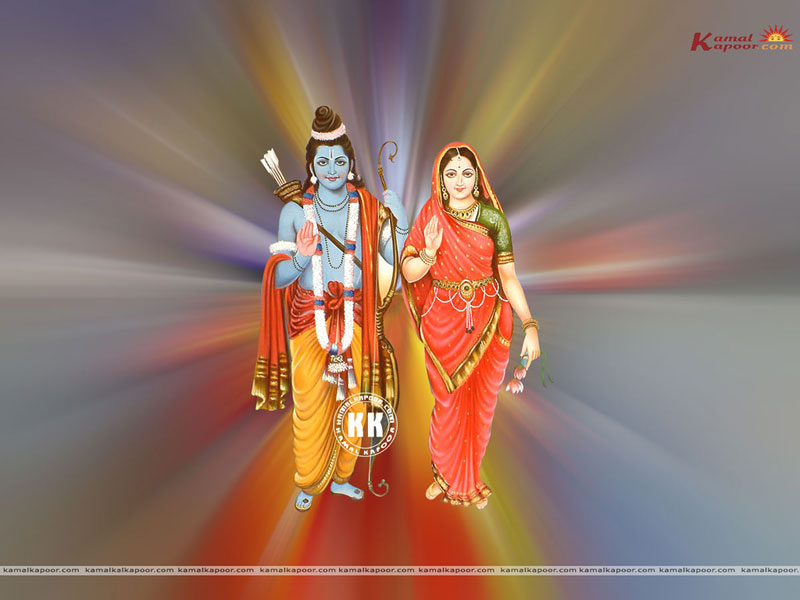 Rama And Sita - HD Wallpaper 